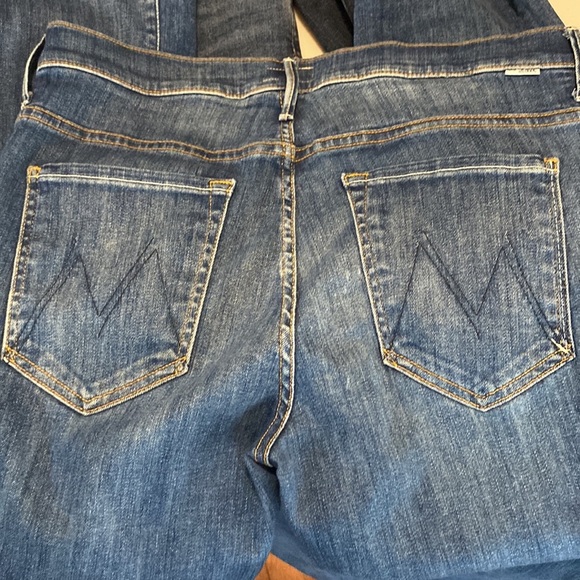 MOTHER INSIDER CROP STEP FRAY IN NOT ROUGH ENOUGH HIGH WAISTED KICK FLARE SZ 25 - Picture 11 of 16